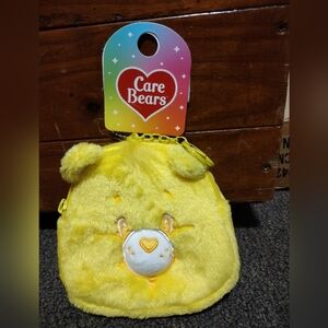 Care Bears Bright Yellow Plush Key Chain Pouch